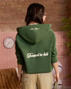Nude Project Kill Bill Zip-Up Hoodie Green Hot
