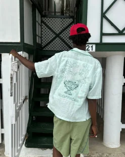 Nude Project Kimchi Resort Shirt Aqua Green Hot