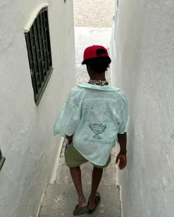 Nude Project Kimchi Resort Shirt Aqua Green Hot