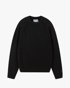 Nude Project La Nonna Cable Knit Sweater Black Outlet