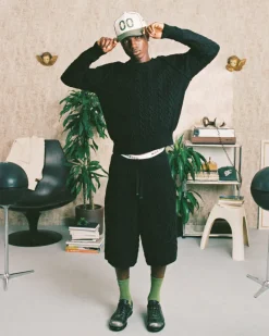 Nude Project La Nonna Cable Knit Sweater Black Outlet