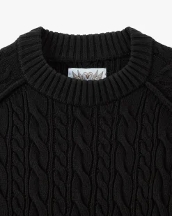 Nude Project La Nonna Cable Knit Sweater Black Outlet