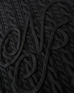 Nude Project La Nonna Cable Knit Sweater Black Outlet