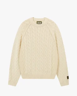 Nude Project La Nonna Cable Knit Sweater Marshmallow Hot