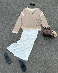 Nude Project Laca Skirt White New