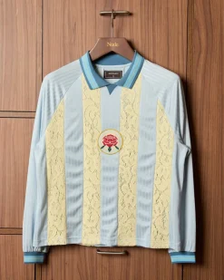 Nude Project Lace Football Polo Baby Blue Best