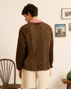 Nude Project Lace Football Polo Brown Online