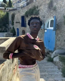 Nude Project Lace Football Polo Brown Online