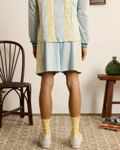 Nude Project Lace Football Short Baby Blue Outlet