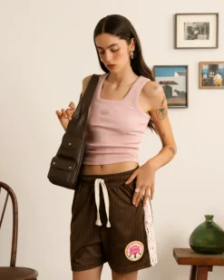 Nude Project Lace Football Short Brown Hot