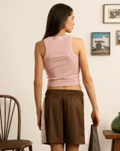 Nude Project Lace Football Short Brown Hot