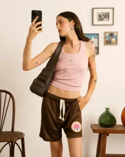 Nude Project Lace Football Short Brown Hot