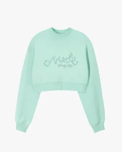 Nude Project Lacy Cropped Sweatshirt Green Online