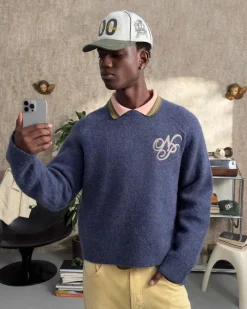 Nude Project Le Marais Knit Sweater  Navy Fashion