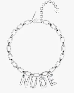 Nude Project Letter Chain Silver Fashion
