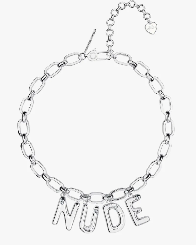 Nude Project Letter Chain Silver Fashion