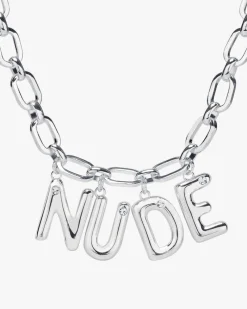 Nude Project Letter Chain Silver Fashion