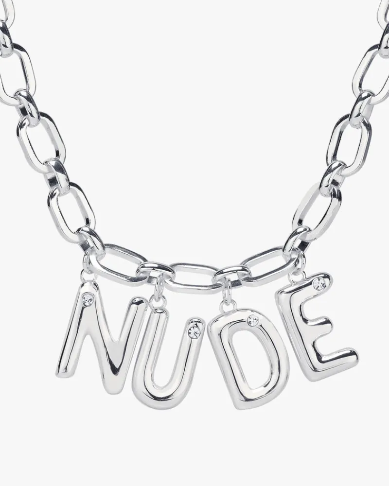 Nude Project Letter Chain Silver Fashion