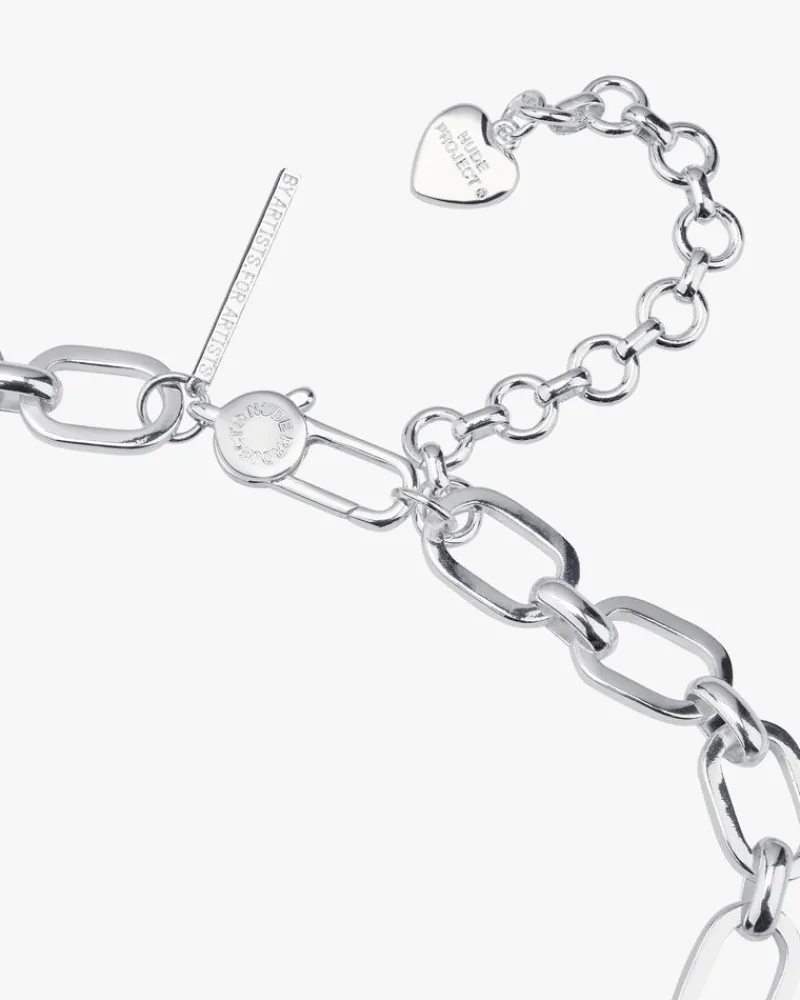 Nude Project Letter Chain Silver Fashion