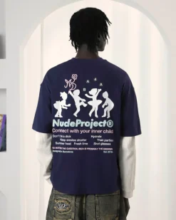 Nude Project Lil'Rebel Tee Navy Fashion