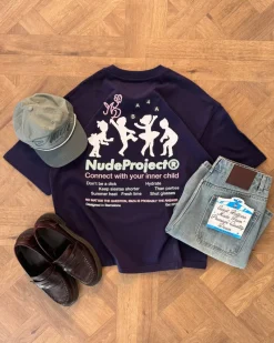 Nude Project Lil'Rebel Tee Navy Fashion