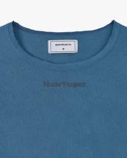 Nude Project Liquid Longsleeve Tee Windward Blue Fashion