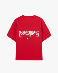 Nude Project Locally Hated Cherry Tee Red Fashion
