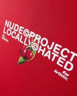 Nude Project Locally Hated Cherry Tee Red Fashion