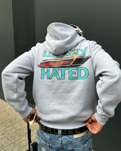 Nude Project Locally Hated Hoodie Grey Melange Clearance