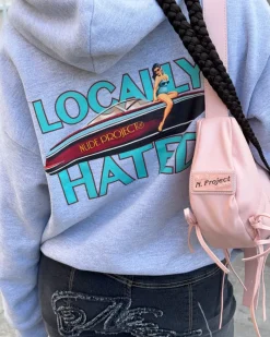 Nude Project Locally Hated Hoodie Grey Melange Clearance