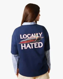 Nude Project Locally Hated Tee Navy Sale