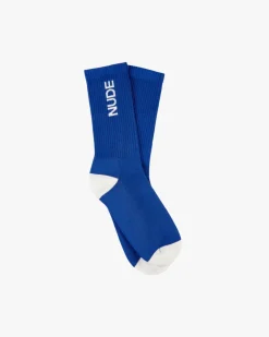 Nude Project Logo Socks Blue/Yellow 2Xpack Clearance