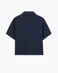 Nude Project Marbella Waffle Shirt Navy Outlet