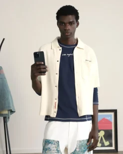 Nude Project Marbella Waffle Shirt Off-White Best