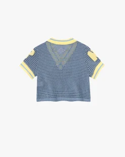 Nude Project Mesh Tee Blue Discount