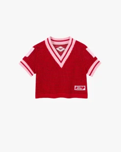 Nude Project Mesh Top Red Discount