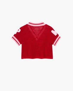 Nude Project Mesh Top Red Discount