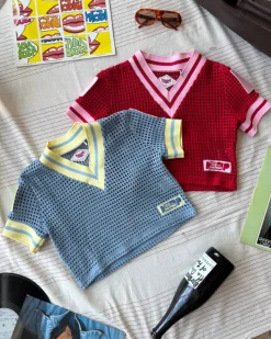 Nude Project Mesh Top Red Discount