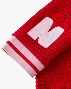 Nude Project Mesh Top Red Discount