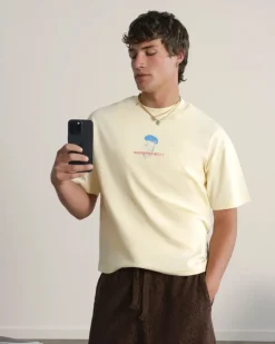 Nude Project Mushroom Tee Soft Yellow Clearance