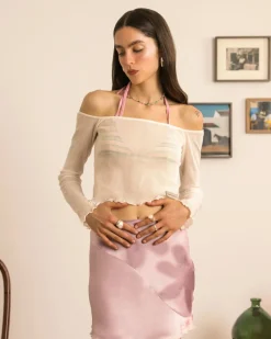 Nude Project Not Your Baby Top Marshmallow New