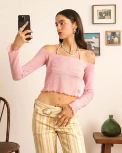 Nude Project Not Your Baby Top Pink Hot