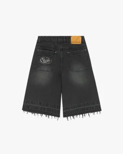 Nude Project Old Baggy Denim Shorts Black Clearance