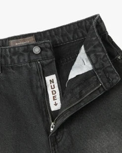Nude Project Old Baggy Denim Shorts Black Clearance