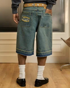 Nude Project Old Baggy Denim Shorts Indigo Online