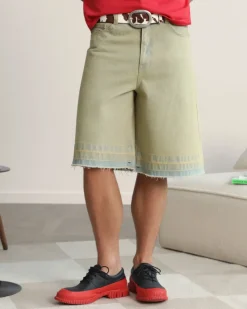 Nude Project Old Baggy Denim Shorts Sand Wash Outlet