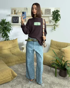 Nude Project Old Baggy Jeans Animal Print Best