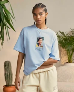 Nude Project Palmares Tee Light Blue Discount