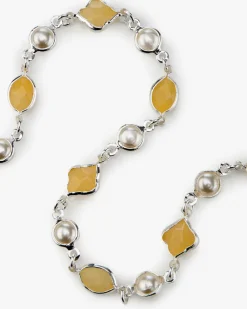 Nude Project Palmas Necklace Cream New