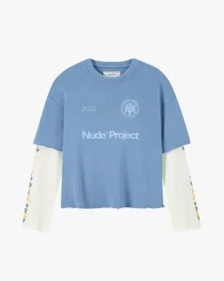 Nude Project Patty Waffle Longsleeve Blue Hot
